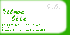 vilmos olle business card